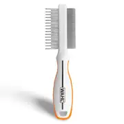 Wahl 2 In 1 Finishing And Flea Comb Dog Grooming Tool Orange