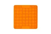 LickiMat Mini Playdate Slow Feeder Mat Freezer Safe for Dogs Orange