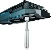 Raykce Graphics Card Support, GPU Support Bracket for 3070 Graphics Card RTX4090 - Magnetic Non Slip Sheet Base Retractable, Adjustable 75-125mm GPU Sag Holder, for Graphics Card Video Card (Silver)