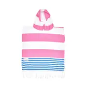 Pink and Blue Kids Hooded Beach Towel - 0-12 months old baby