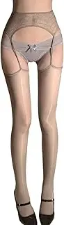 [TAIKMD] Suspender Tights for Women Lace Open Crotch Pantyhose High Waist Garter Belt Stockings