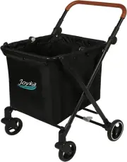 Foldable Shopping Cart 85 Liters Grocery Cart Utility Cart Shopping Trolleys wit