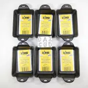SET OF 6 Lodge Cast Iron Rectangular 10 oz Mini Server Heat Enhanced Seasoned