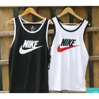 在飛比找Yahoo!奇摩拍賣優惠-【熱賣精選】NIKE TANK ACE LOGO 黑白滾邊 