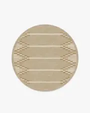 185' Round | Machine Washable Runner Rug | Kid & Pet Friendly | Indoor Rug | Sloane Natural Tufted Rug | Ruggable