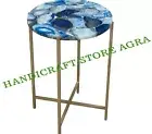 Blue Natural Agate Table Top For Side Table Corner Table End Table Coffee Table
