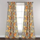 Poppy Garden Curtains Light Filtering Window Set for Living, Dining, Bedroom, 84