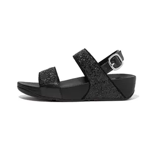 【FitFlop】LULU GLITTER BACK-STRAP SANDALS經典亮片後帶涼鞋-女(靓黑色)