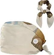 [YTYVAGT] Scrub Caps Women,Scrub Hats Suitable for Women,African Grassland Elephant Animal