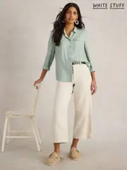 White Stuff Green Misha Utility Shirt (F48321) | $136