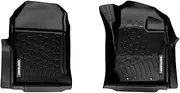MUDTAMER Floor Mats | All-Weather TPE Car Mats | Custom Fit, Waterproof, Anti-Slip, Easy to Clean, Black Interior Protection Compatible with Isuzu MUX Wagon 2021+ Front Set