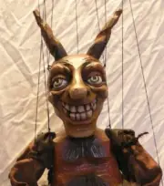 DEVIL - wooden marionette, 22 inches tall, handmade from CZECH REPUBLIC