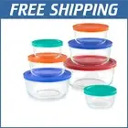 BPA-Free Round Glass Containers: 14-Pc Meal Prep Set with Airtight Lids