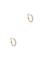 Roxanne First Diamond-embellished 24kt Gold Hoop Earrings - One Size One Size