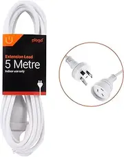 Plugd 5 Meter Extension Cord, Heavy Duty Power Extension Cable, Durable Flexible Extension Cable Wire Perfect for Home Office Garage Workshop Lawn Mower, SAA AU Approved (5 Meter)