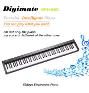 Digimate Wireless 88 Keys Portable Electronic Digital Piano Bluetooth Keyboard