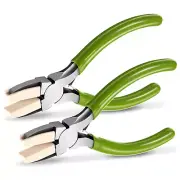 2 Packs Nylon Nose Pliers Nylon Jaw Pliers Carbon Steel Jewelry Pliers DIY8875