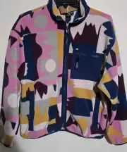 Patagonia Synchilla Full Zip Fleece Jacket Frontera Marble Pink Womens Med NWT