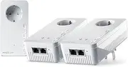 devolo Magic 2 WiFi 6 Multiroom Kit, WLAN Powerline Adapter, up to 2,400 Mbit/s, Mesh WLAN Socket, 2X Gigabit LAN, Access Point, dLAN 2.0, White