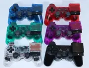 For Sony PS2 PS1 Wireless 2.4GHz Dual Vibration Controller Gamepad Transparent