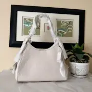 COACH Soft Pebble Leather Lori Shoulder Bag - Chalk C4824 NWT
