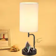 Touch Control USB Table Lamp, Upgraded 3-Way Dimmable Bedside Desk Lamp with ...