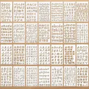 28 Pieces Letter and Number Stencils Reusable Plastic Letter Stencils Alphabet J