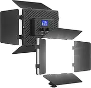 Unicucp Led Video Light Panel Lighting with Barn Doors, 4000mAh Rechargeable Camera Light, 2500K-8500K Photo Light for Outdoor Indoor Photography Live Streaming Zoom Calls Video Recording