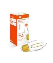 GE 4W Heritage LED Candle ES Globe in Warm White
