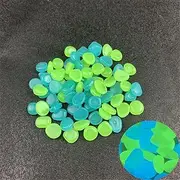 Luminous Stones Gemstones for Children, 1Cm Glow in The Dark Pebbles Rock Cobblestones Glowing Garden Decoration Garden Lawn Aquarium,Bluegreen,1000pcs