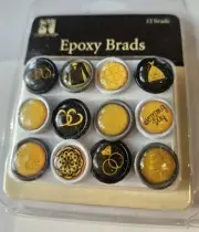 New Epoxy 12 Brads Embellishments Scrapbooks Cards Silver Wedding #7020256