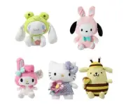 New 5pc Sanrio Hello Kitty & Friends Plush Stuffed Animal Bundle