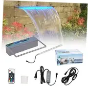PONDO Lighted Waterfall Pool Fountain 12'' w/LED 7 Color 300 Millimeters