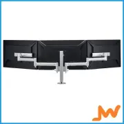 Atdec Triple Monitor Arms With Sliders F-Clamp Silver