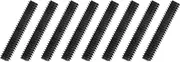 uxcell 8Pcs Fully All Threaded Rod, 1/4" Thread 20 Pitch 1-1/2" Length Carbon Steel Long Threaded Screw Threads Black Zinc Fully Studding Rod Bar for Furniture Garden Mounting Assembly