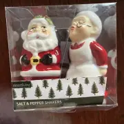 Smart Living Christmas Mr & Mrs Clause Salt & Pepper Shaker Set New