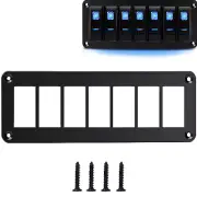 7 Gang Rocker Switch Panel with Aluminum Housing for Vehicles and Marine Use