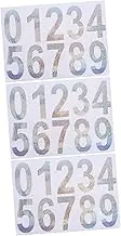 WATIIFUFU 3 Sheets Reflective Number Stickers for Mailbox Heat Resistant PVC Decals for Outdoor Use Weatherproof Number Stickers for Address Traffic Signs