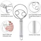Danish Dough Whisk Egg Mixer Stainless Steel Dutch Dough Hand Mixer Whisk Tool~
