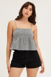 Black Mini Shorts High Rise - Size 14, Women's Shorts