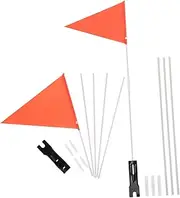 BCOATH 2 Pack Bike Safety Flags Easy to Clean Rear Flag Pole for Cycling Biking