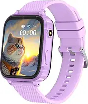 Toloso Kids Watches for Girls, Kids GPS Watch with Pedometer Video Calling Chat Message Puzzle Games Camera Flashlight Alarm Clock Class Mode & SOS, Smart Watch for Kids Age 5-12 Years Old (Purple)