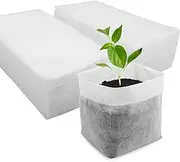 200pcs Biodegradable Seed Nursery Bags Non-Woven Plants Grow Bags Seedling Bags Fabric Seedling Pots Plants Pouch for Home Garden Supply 3.14 x 3.93 Inch/ 8 x 10cm