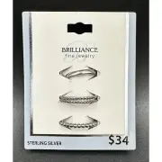 Sterling Silver Stack Ring Set By Brilliance 925 Toe Rings Stackable Jewelry