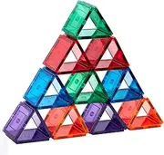 Learn & Grow Toys Square Pack, Magnetic Tile Square Expansion Pack, Construction Toy STEM Learning Kit Educational Playset Playboard