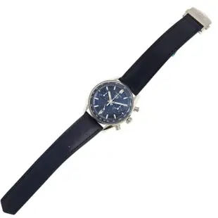 【TAG HEUER 豪雅】CARRERA 系列自動上鍊計時藍面皮帶款x39mm(CBS2212.FC6535)