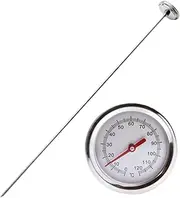 Compost Thermometer, Portable Large 2-inch Dial Stainless Steel Soil Thermometer with 20-inch Stem for Ground, Compost, Garden-