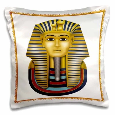 3dRose Framed Egyptian King Tut 16x16 inch Pillow Case