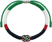 [LAMIBEE] Infinity Country Pride, Country Flag Code Bracelet, Protection and Lucky Sufer String Bracelet, Tibetan Wrist Wrap Bracelet, Boho Style Rope Bracelet for Women, Men, String Thread Bracelets
