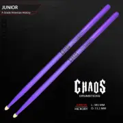 Chaos Junior Kids Drum Sticks - Purple - Hickory